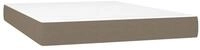 Boxspringmatratze Taschenfederkernmatratze Mittel Taupe 140x190x20 cm Stoff,...
