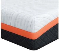 Boxspringmatratze Matratze Wei&szlig; und Schwarz 100 x 200 cm Jacquard-Stoff,...