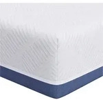 Boxspringmatratze Matratze Wei&szlig; und Blau 140 x 190 cm Jacquard-Stoff, vidaXL,...