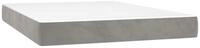 Boxspringmatratze Taschenfederkernmatratze Mittel Hellgrau 140x200x20 cm Samt,