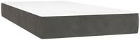 Boxspringmatratze Taschenfederkernmatratze Mittel Dunkelgrau 90x190x20 cm Samt,