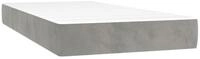 Boxspringmatratze Taschenfederkernmatratze Mittel Hellgrau 90x190x20 cm Samt,...
