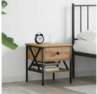 vidaXL Nachttisch, Nachttisch Artisan-Eiche 40 x 42 x 45 cm Schichtholz und...