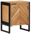 vidaXL Nachttisch, Nachttisch Braun 40 x 30 x 50 cm Massivholz Akazie und Metall