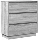 vidaXL Nachttisch Nachttisch Grau 71 x 34,5 x 75 cm Holzwerkstoff (1-St)