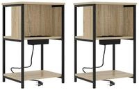 vidaXL Nachttisch 38 x 31 x 61 cm Nachttisch 2 pcs Sonoma Eiche 38x31x61 cm