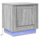 vidaXL Nachttisch Nachttisch Grau 44 x 34,5 x 45 cm Holzwerkstoff (1-St)