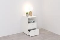 FMD Nachtkonsole Suva, Nachttisch m. 2 Schubk&auml;sten und offenem Fach, 60 cm...