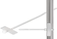 Goobay Kabelbinder Kabelbinder mit Beschriftungsfeld, Transparent - Feldgr&ouml;&szlig;e 25 x