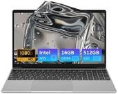 Auusda T152A Laptop, 15.6 Zoll, Intel N95, 16GB RAM, 512GB/1TB NVMe SSD Notebook