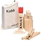 Toyfel Spiel Kubb Outdoor Spiel XXL Knuut mit Stoffbeutel, Original Wikinger Spiel -