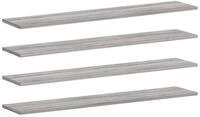vidaXL Wandregal, Regale 4 Stk. Grau Sonoma 100x20x1,5 cm Holzwerkstoff