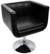 vidaXL Sessel, Barstuhl Schwarz Kunstleder