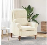 vidaXL Sessel, Sessel Creme 76 x 94 x 102 cm Samt