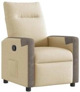 vidaXL Sessel Relaxsessel Creme Stoff (1-St)