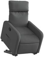 vidaXL Sessel Relaxsessel mit Aufstehhilfe Dunkelgrau Stoff (1-St)