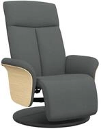 vidaXL Sessel Relaxsessel mit Fu&szlig;teil Dunkelgrau Stoff (1-St)