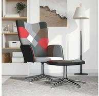 vidaXL Relaxsessel, Sessel mit Hocker Patchwork Stoff