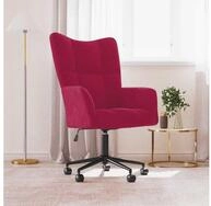 vidaXL Relaxsessel, Relaxsessel Weinrot Samt