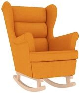 vidaXL Sessel Schaukelsessel Dunkelgelb 74x90x102 cm Stoff (1-St)