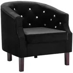 vidaXL Sessel Sessel Schwarz Samt (1-St) schwarz