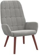 vidaXL Sessel Relaxsessel Hellgrau Samt (1-St)