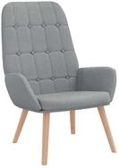 vidaXL Sessel 70 x 77 x 94 cm Relaxsessel Hellgrau Stoff