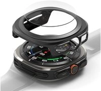 Ringke Smartwatch-H&uuml;lle Schutzgeh&auml;use Displayschutz Rundumschutz 47 mm, 9H