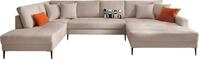 Trends by HG Wohnlandschaft Summer, U-Form, B: 360cm in Cord & Struktur
