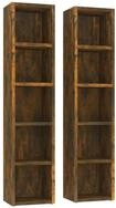 vidaXL B&uuml;cherregal NA B&uuml;cherregal 2 Stk R&auml;uchereiche 21x16x93,5 cm Spanplatte