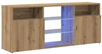 vidaXL TV-Schrank TV-Schrank mit LED-Leuchten Artisan-Eiche 120x30x50 cm (1-St)