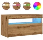 vidaXL TV-Schrank NA TV-Schrank mit LED Leuchten Artisan-Eiche 75x35x40 cm