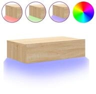 vidaXL TV-Board vidaXL TV-Schrank mit LED-Leuchten Sonoma-Eiche 60x35x15,5 cm