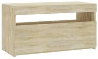 vidaXL TV-Schrank NA TV-Schrank mit LED Leuchten Sonoma Eiche 75x35x40 cm...