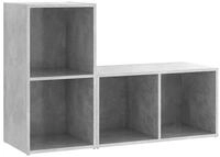 vidaXL TV-Schrank TV-Schr&auml;nke 2 Stk. Betongrau 72x35x36,5 cm Holzwerkstoff...