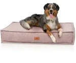 Knuffelwuff Hundematte Hundekissen aus Cord Lesedi, Schaumstoffflocken rosa 90...