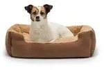 lionto Tierkissen mit herausnehmbarem Wendekissen, 60x48 cm, braun/beige,...