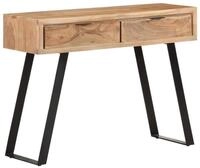 vidaXL Beistelltisch Konsolentisch 100x35x76 cm Massivholz mit Naturkanten