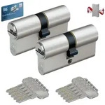 BASI Schlie&szlig;zylinder 2er SET V55, Gleichschlie&szlig;end, diverse L&auml;ngen, (Spar-Set,