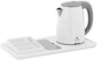 Royal Catering Wasserkocher Hotel-Wasserkocher mit Kaffee- und Teestation wei&szlig;...