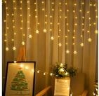 Salcar LED-Lichtervorhang 2M LED Schneeflocke Lichtervorhang Schneeflocken