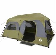 vidaXL Tunnelzelt Familienzelt 9 Personen Gr&uuml;n Quick Release Wasserdicht, (1 tlg)
