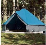 vidaXL Angelzelt, Tipi-Familienzelt 12 Personen Blau Wasserdicht