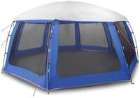 vidaXL Faltzelt Poolzelt mit abnehmbarem &Uuml;berzelt Netzw&auml;nden Azurblau 690x690cm, (1