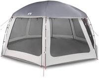 vidaXL Faltzelt Poolzelt mit abnehmbarem &Uuml;berzelt Netzw&auml;nden Grau 612x612cm,...