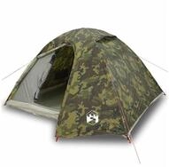 vidaXL Angelzelt, Kuppelzelt 4 Personen Camouflage Wasserdicht