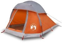 vidaXL Kuppelzelt Kuppel-Campingzelt 1 Person Grau und Orange Wasserdicht, (1 tlg)