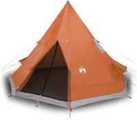 vidaXL Tipi-Zelt Tipi-Campingzelt 4 Personen Orange Wasserdicht, Personen: 4 (1 tlg)