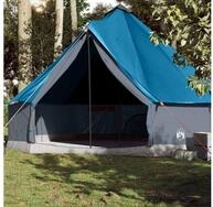 vidaXL Angelzelt, Tipi-Familienzelt 10 Personen Blau Wasserdicht
