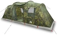 vidaXL Kuppelzelt 4-Personen Tunnelzelt 4 Personen Camouflage Wasserdicht